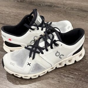 ON Women's White and Black Sneakers